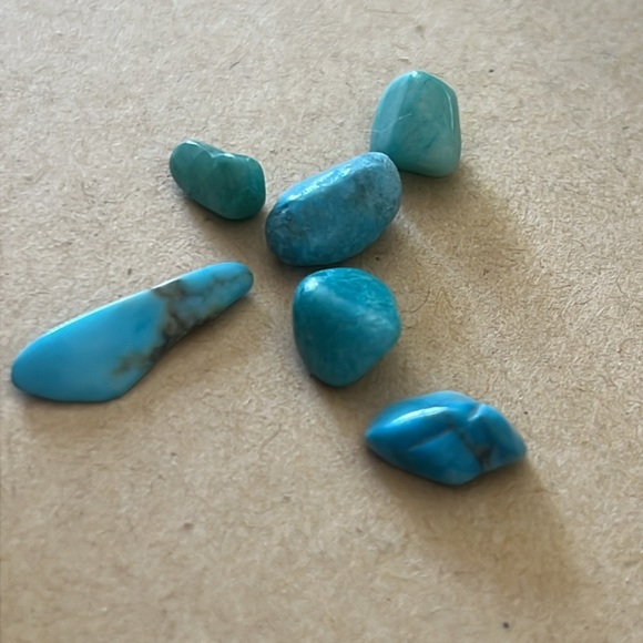 LOOSE TURQUOISE STONES-6 Total - Picture 5 of 5